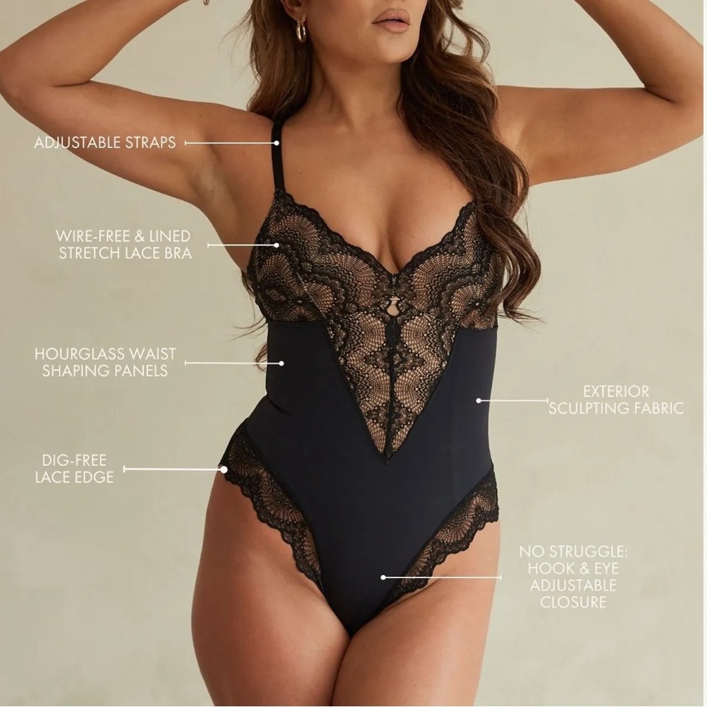 Sculpted Lace Bodysuit